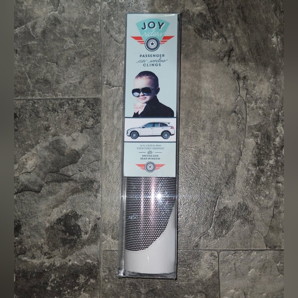 Joy Riders Passenger Rear Car Window Cling- Dapper Baby BNIB